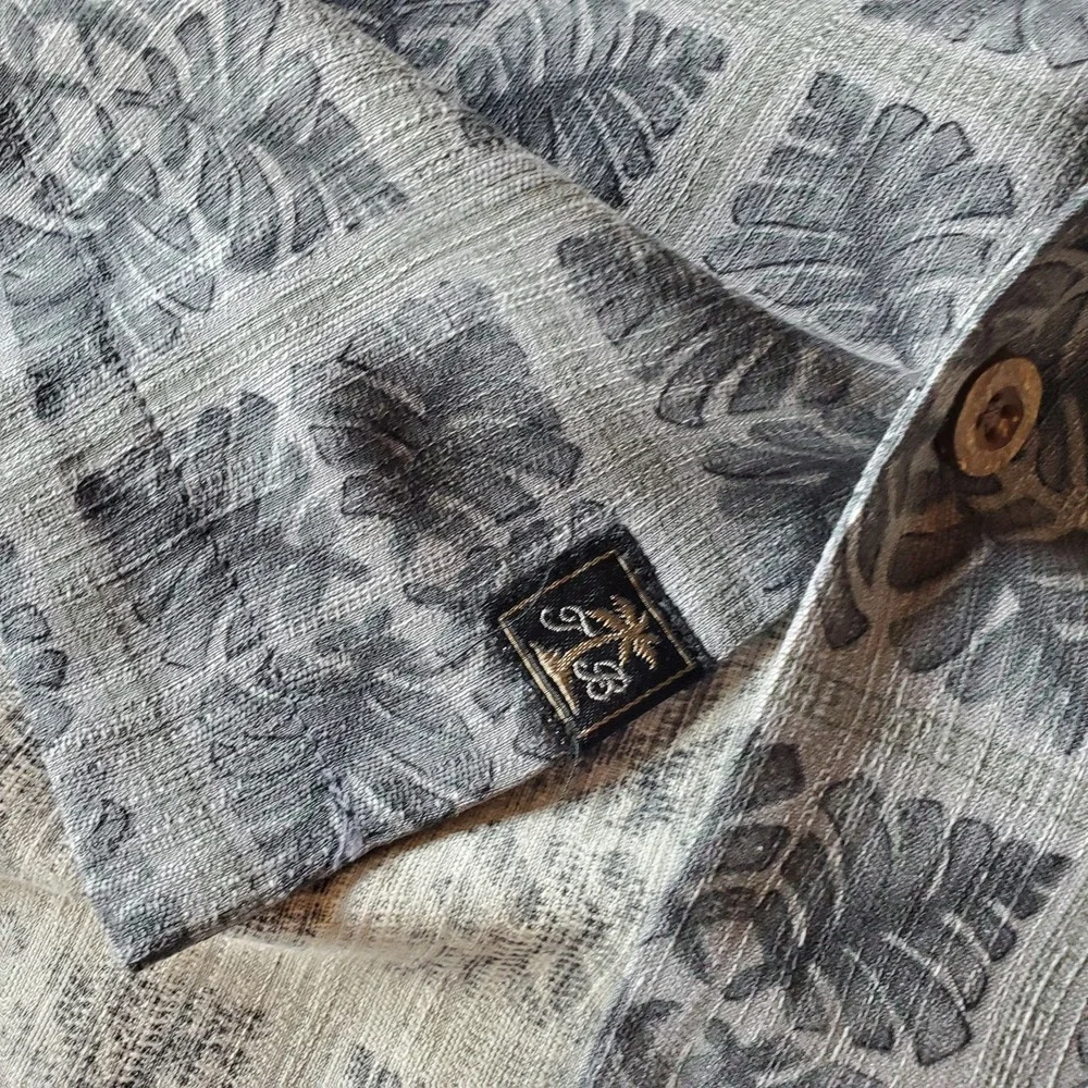 Tommy Bahama Shirt Men‎ L  Tropical Hawaiian Collar Button 100% Silk